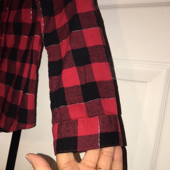 Girl’s Flannel Buffalo Plaid Shirt - Picture 4 of 7